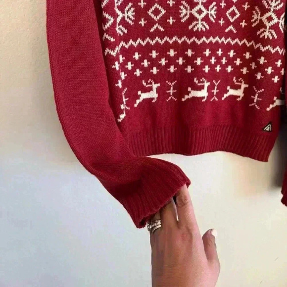 American Stitch Men’s Red Knit Daddy Claus Long Sleeve Pullover‎ Holiday Size L - Picture 2 of 10